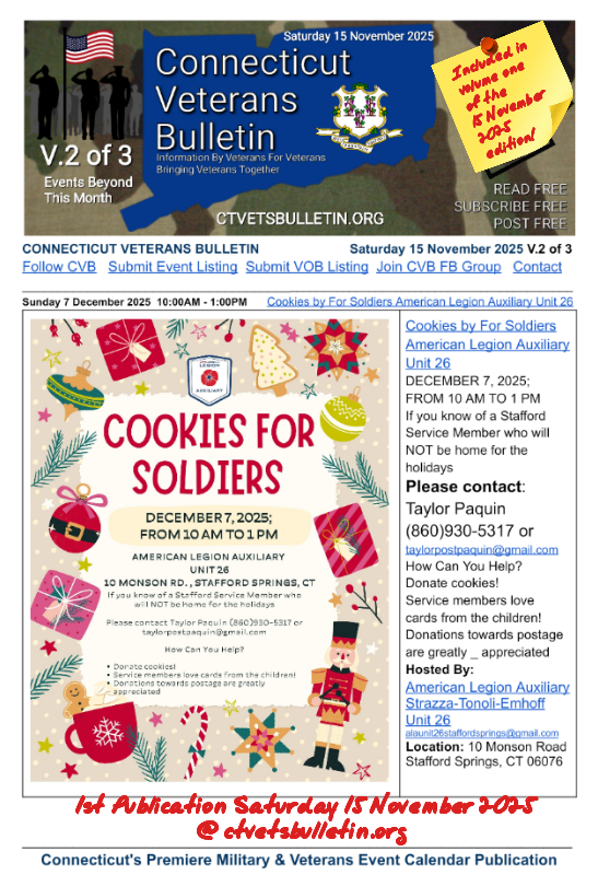 Cookies by For Soldiers American Legion Auxiliary Unit 26