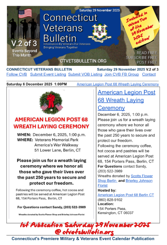 American Legion Post 68 Wreath Laying Ceremony