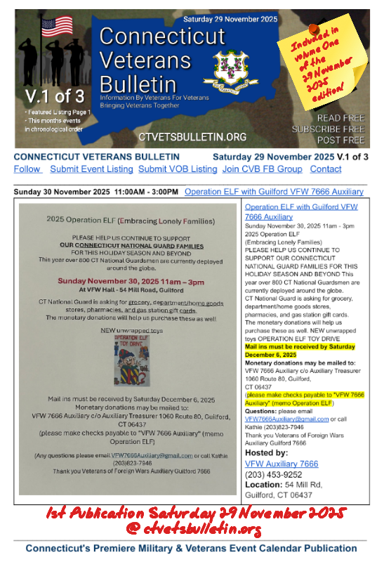 Operation ELF with Guilford VFW 7666 Auxiliary