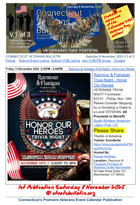 Raymour & Flanagan Trivia Night - Honor Our Heroes