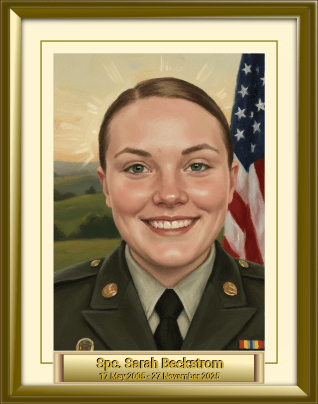 Spc. Sarah Beckstrom 17 May 2005 - 27 November 2025
