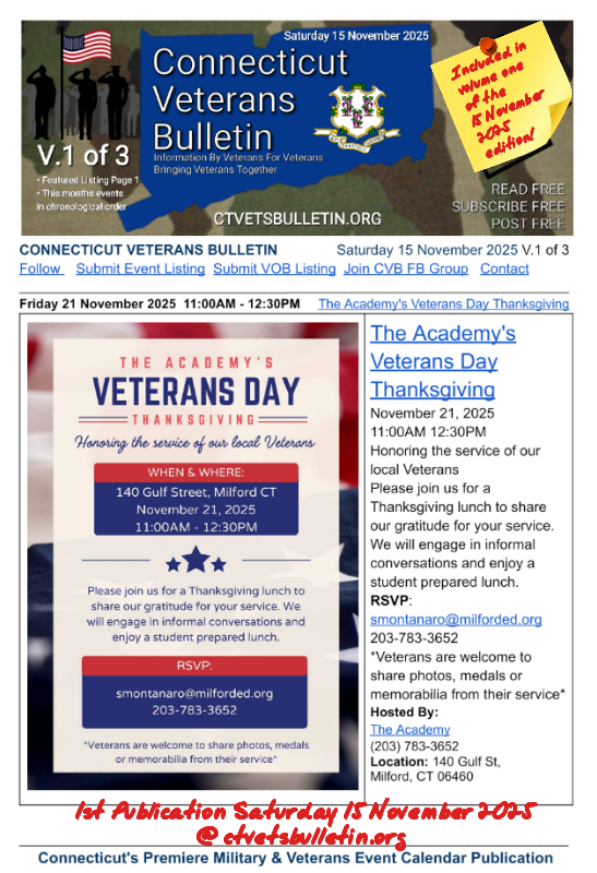 The Academy's Veterans Day Thanksgiving
