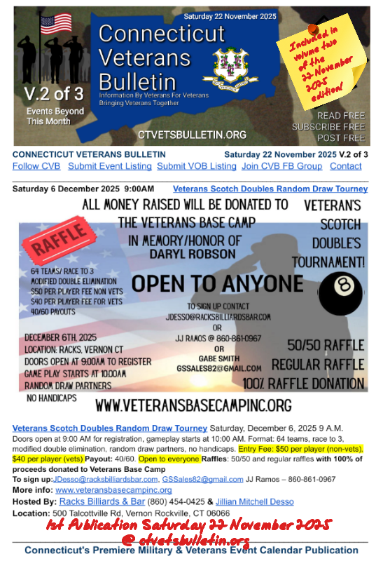 Veterans Scotch Doubles Random Draw Tourney