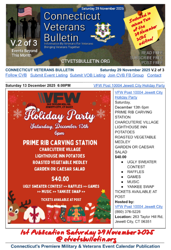 VFW Post 10004 Jewett City Holiday Party