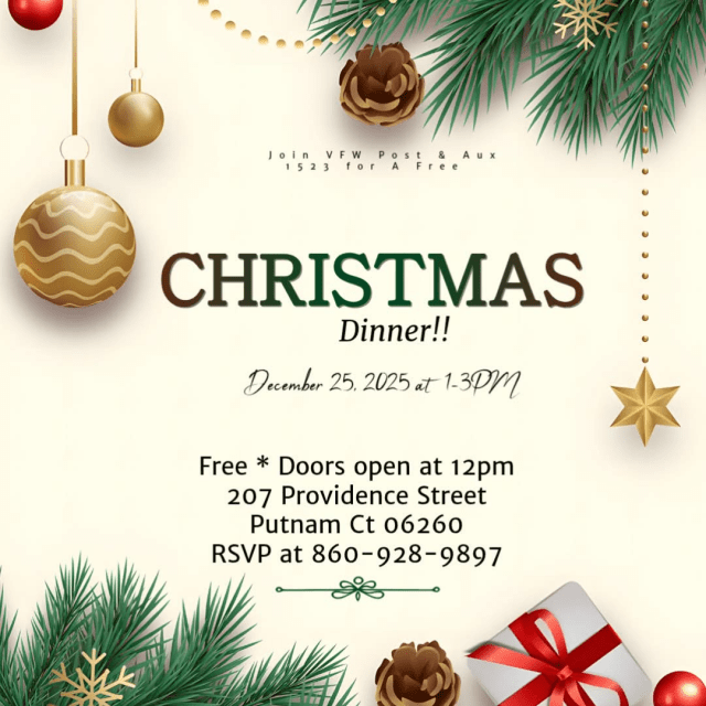 Albert J Breault VFW Post 1523 Christmas Dinner 2025
