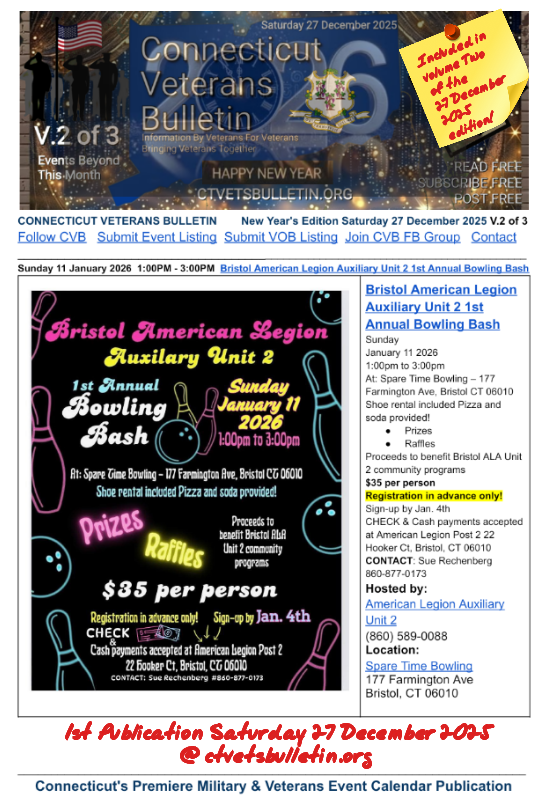 Bristol American Legion Auxiliary Unit 2 1st Annual Bowling Bash