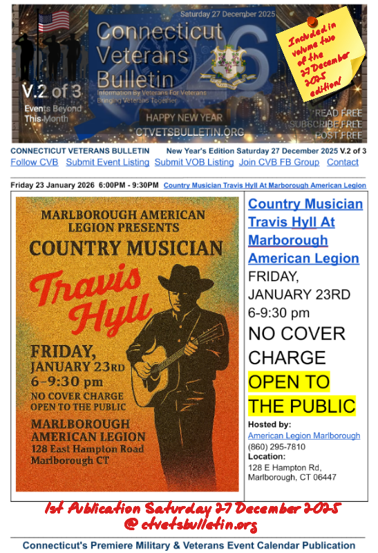 Country Musician Travis Hyll At Marlborough American Legion