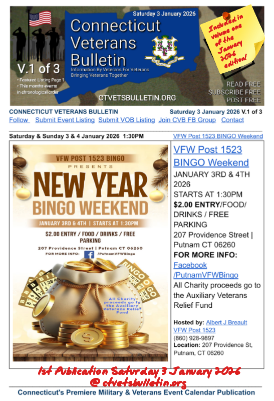 VFW Post 1523 BINGO Weekend