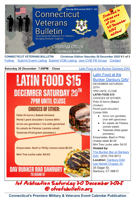 Latin Food at the Bunker Danbury DAV