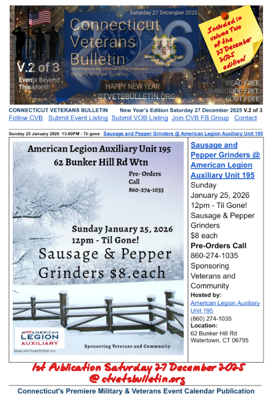 Sausage and Pepper Grinders @ American Legion Auxiliary Unit 195