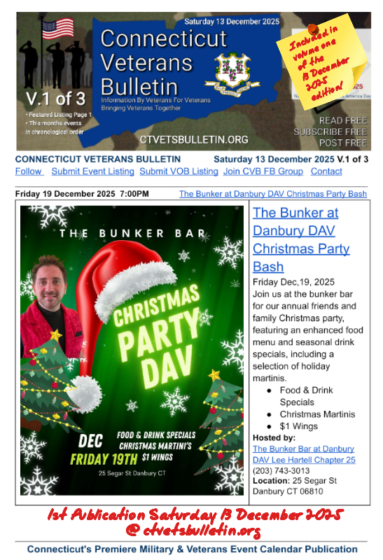 The Bunker at Danbury DAV Christmas Party Bash