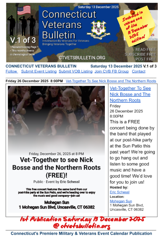 Vet-Together To See Nick Bosse and The Northern Roots