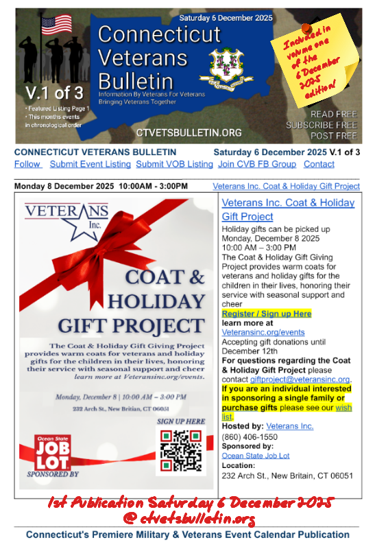 Veterans Inc. Coat & Holiday Gift Project