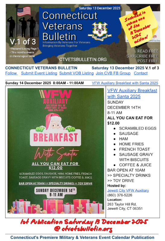VFW Auxiliary Breakfast with Santa 2025