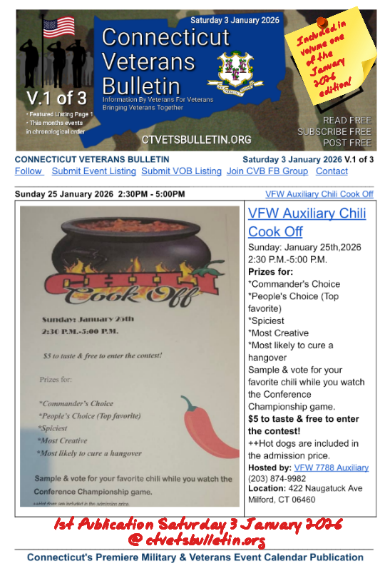 VFW Auxiliary Chili Cook Off