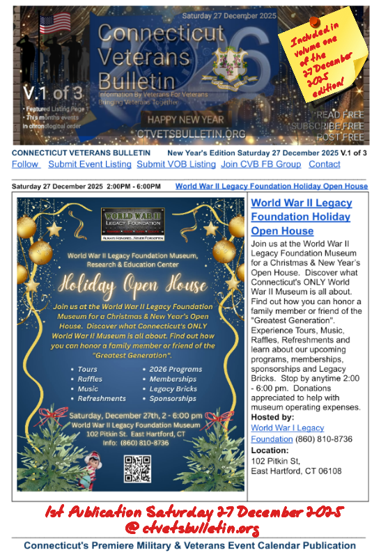 World War II Legacy Foundation Holiday Open House