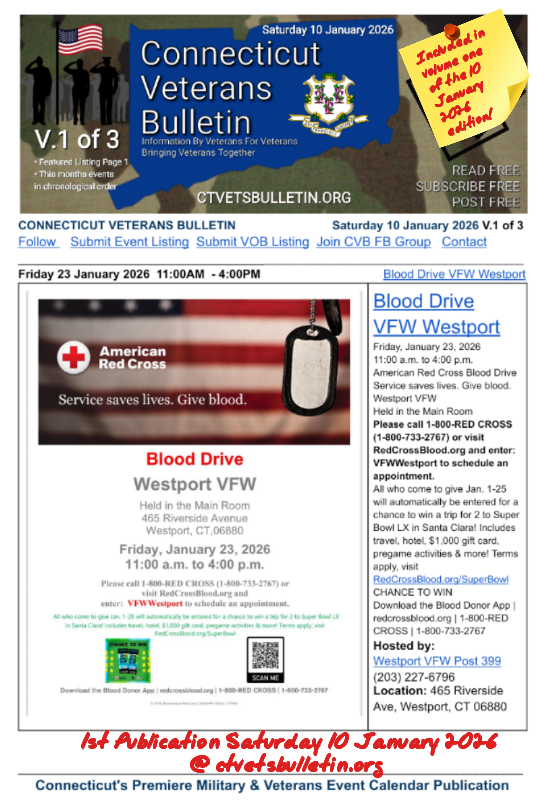 Blood Drive VFW Westport