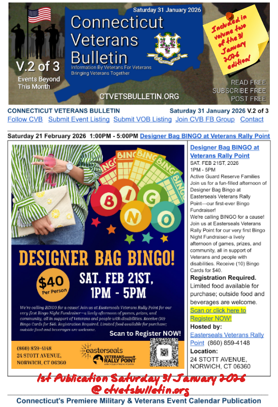 Designer Bag BINGO at Veterans Rally Point