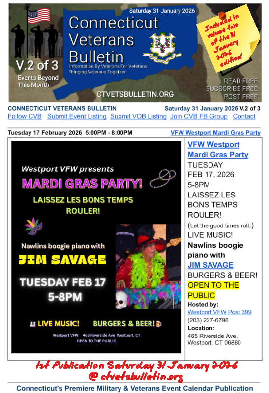 VFW Westport Mardi Gras Party