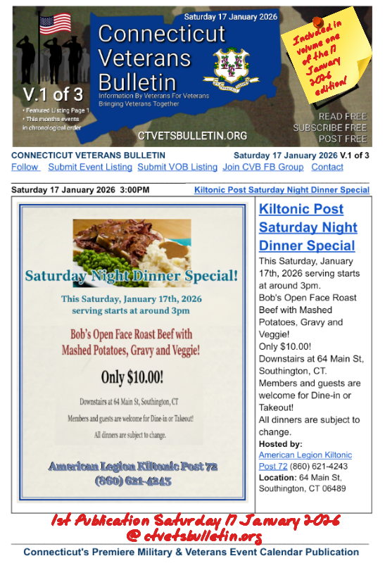 Kiltonic Post Saturday Night Dinner Special