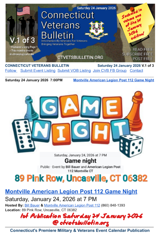 Montville American Legion Post 112 Game Night