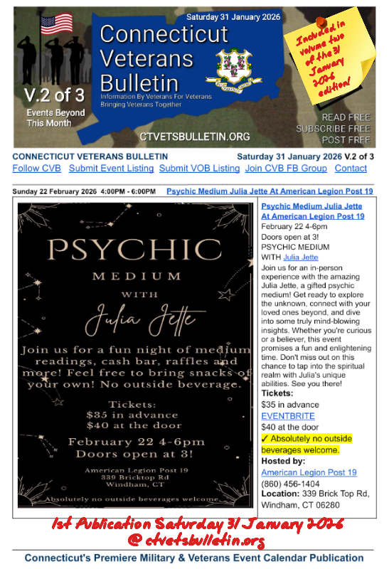 Psychic Medium Julia Jette At American Legion Post 19