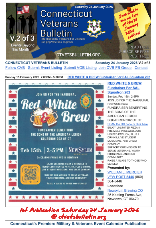 RED WHITE & BREW Fundraiser For SAL Squadron 202