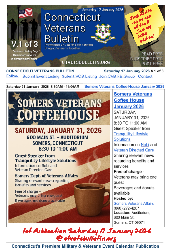 Somers Veterans Coffee House January 2026