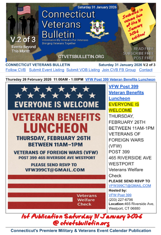 VFW Post 399 Veteran Benefits Luncheon