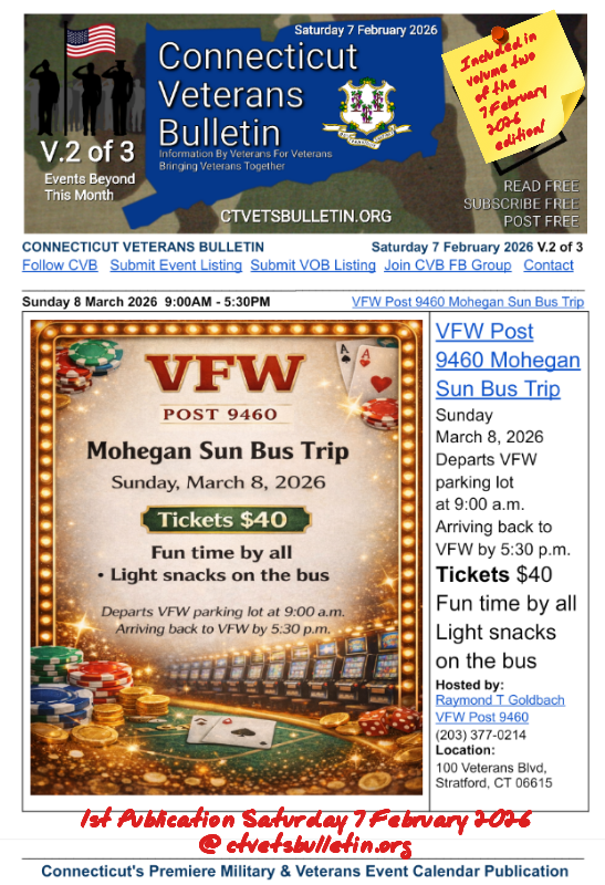 VFW Post 9460 Mohegan Sun Bus Trip